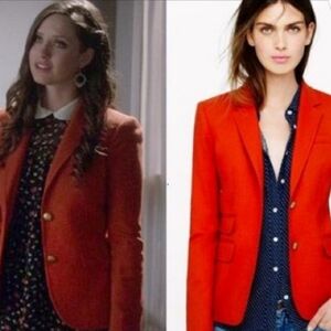 J Crew Linen Red Schoolboy Blazer Size 2 MSRP $189